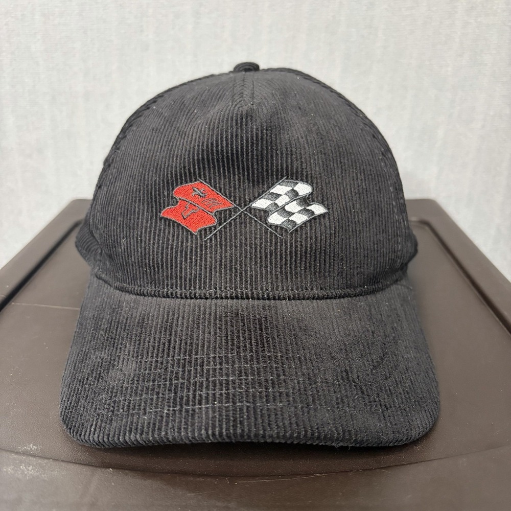 Corvette Racing Corduroy Hat Snapback American Needle GM Car Race Flag Logo